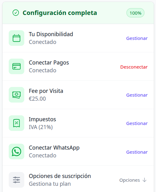 Configuración de Cotizable